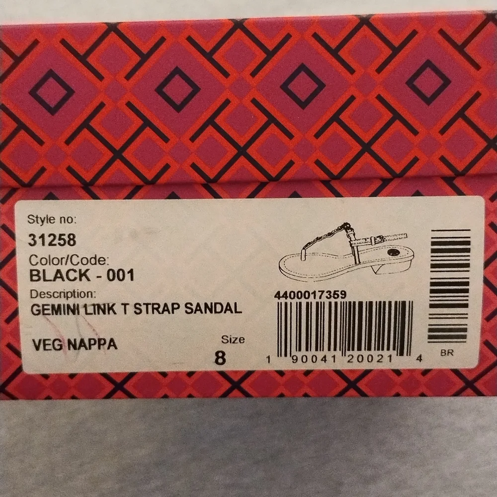 Tory Burch Shoe Box With Bold Geometric Design - Empty